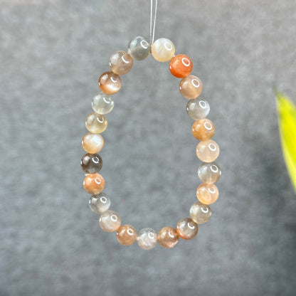 Natural Rutilated Moonstone Bracelet Size 7 mm