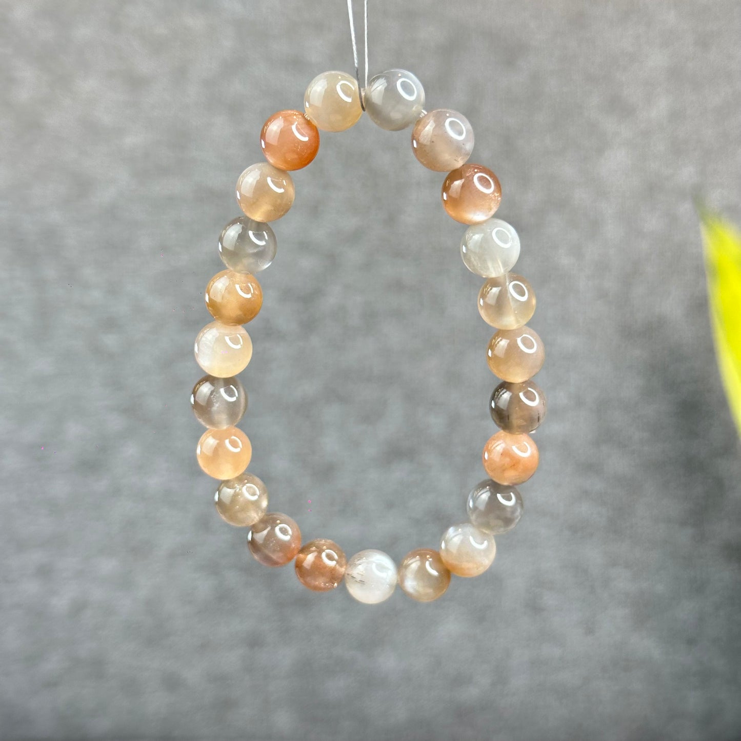 Natural Rutilated Moonstone Bracelet Size 7 mm