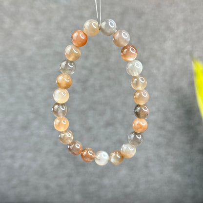 Natural Rutilated Moonstone Bracelet Size 7 mm