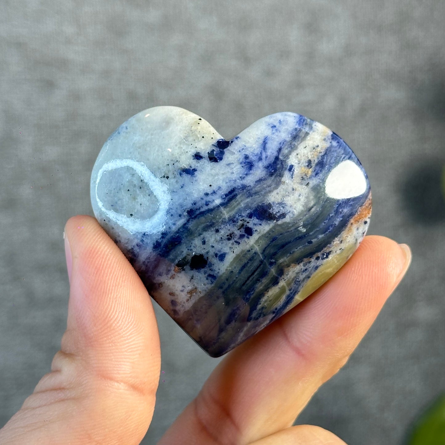 Blue Sodalite Heart Figurine