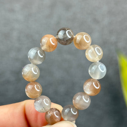 Natural Rutilated Moonstone Bracelet Size 8 mm