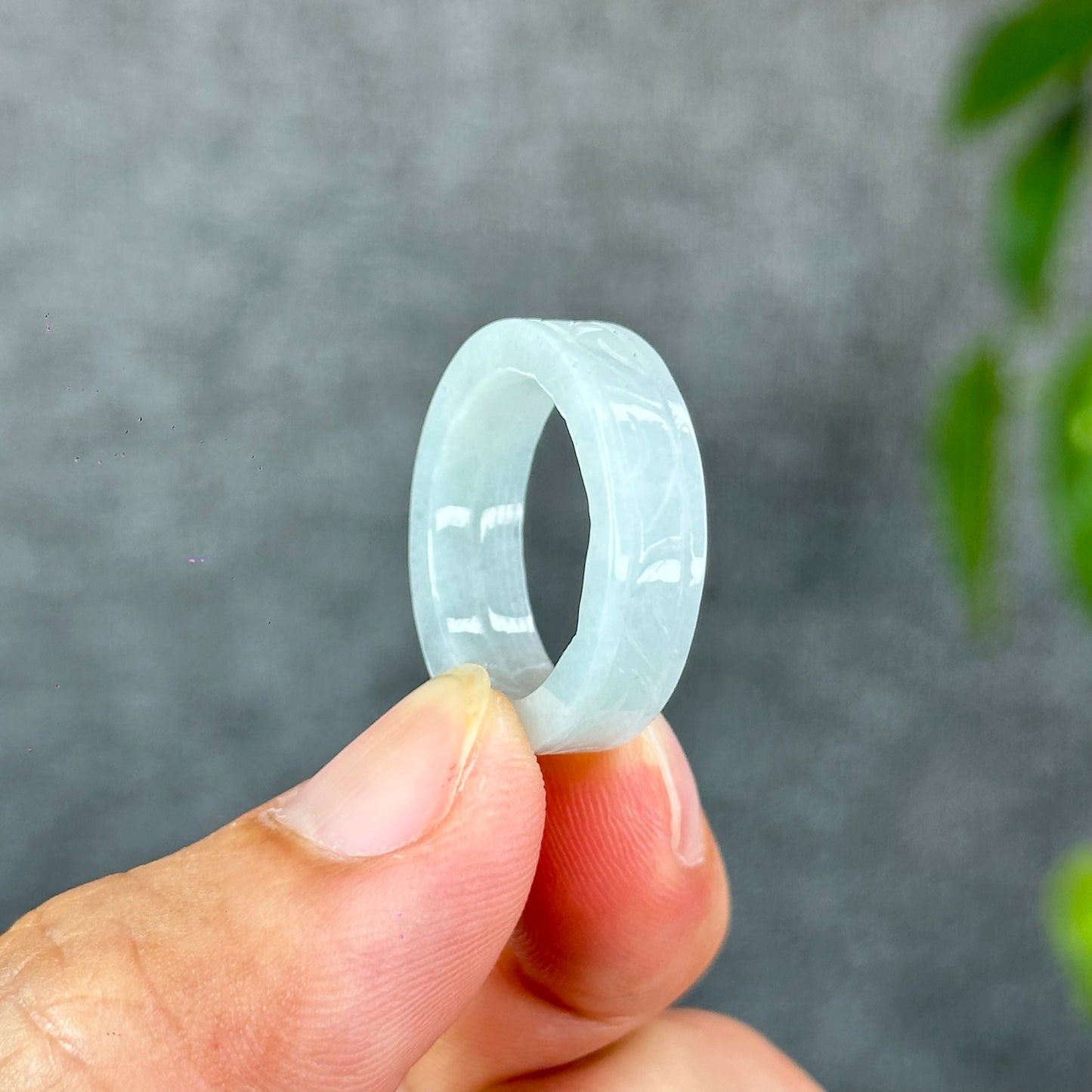 Jadéite Jade Ring Taille 1.8