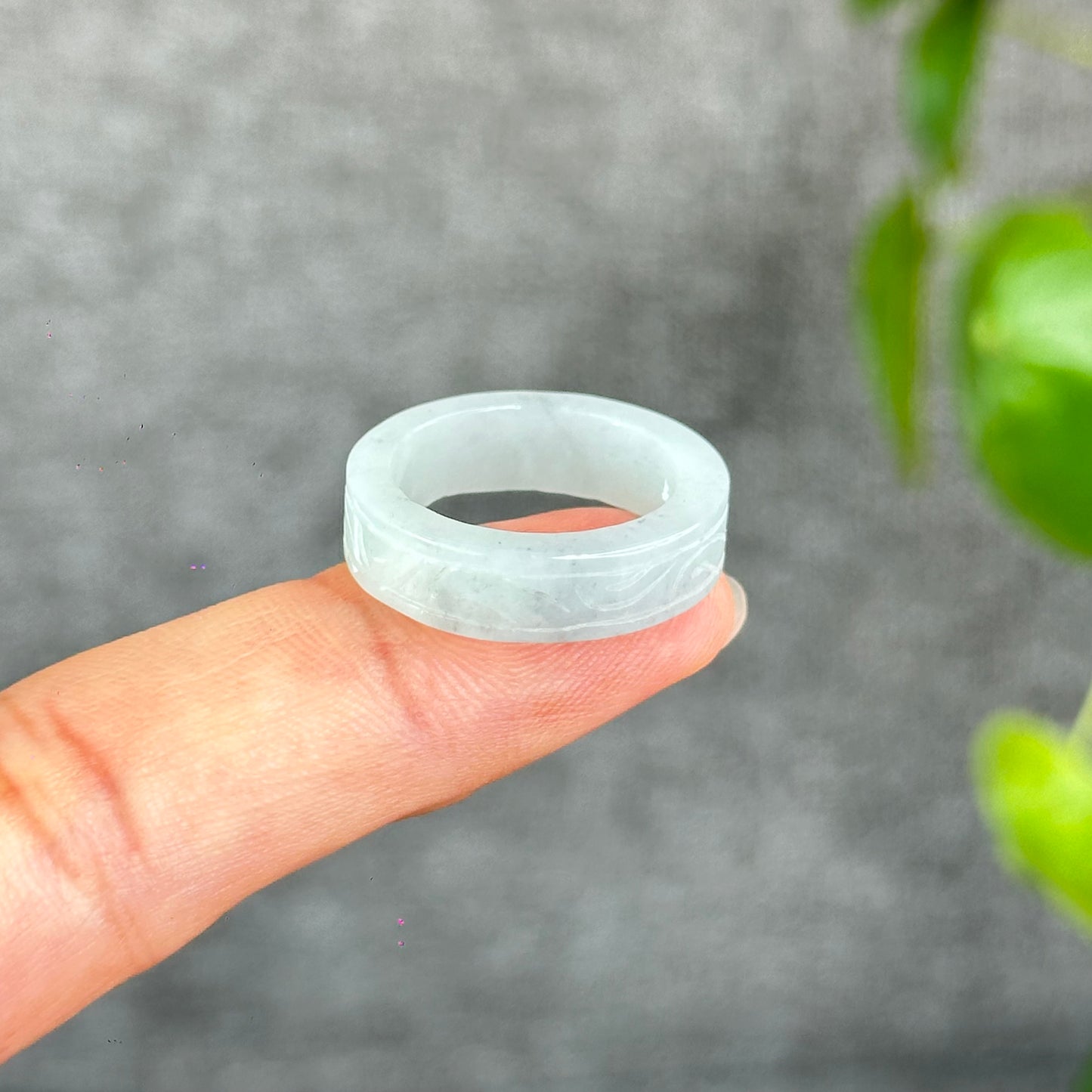 Jadéite Jade Ring Taille 1.8