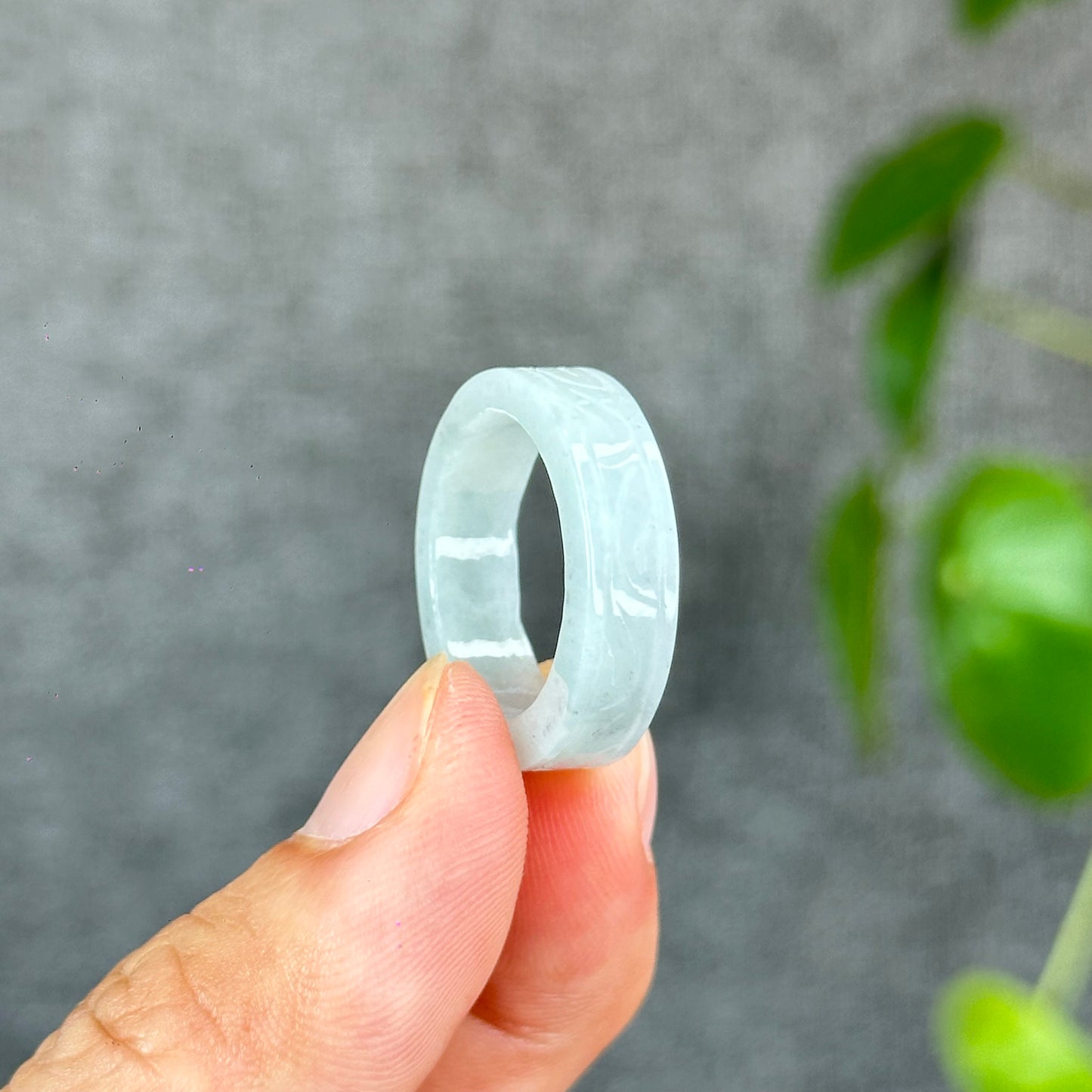 Jadéite Jade Ring Taille 1.8