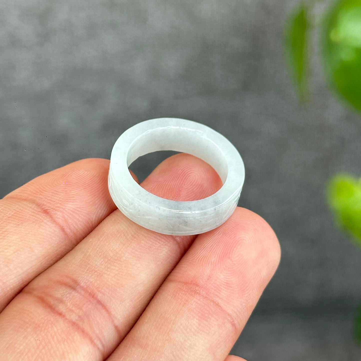 Jadéite Jade Ring Taille 1.8