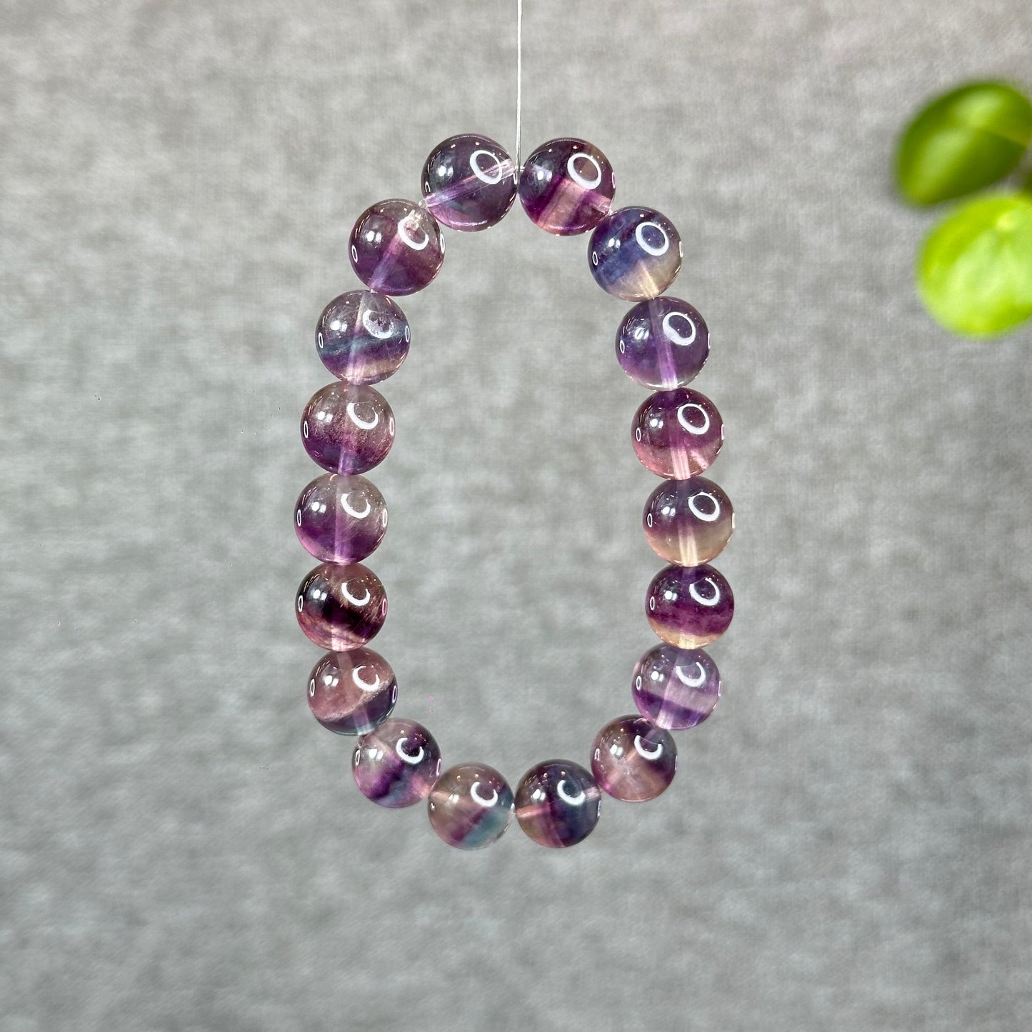 Natural Rainbow Fluorite Bracelet Size 11.2 mm
