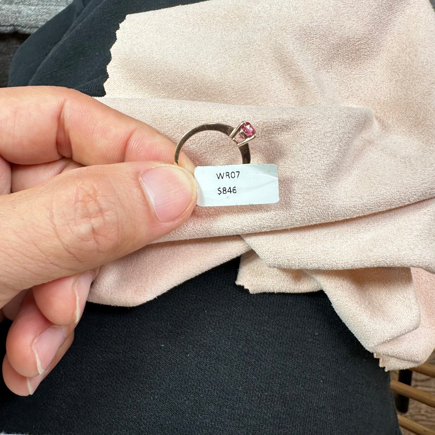 Jadéite Jade Ring Taille 1.8