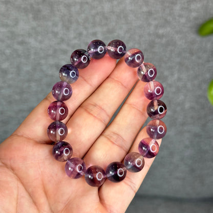 Natural Rainbow Fluorite Bracelet Size 11.2 mm
