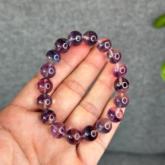Natural Rainbow Fluorite Bracelet Size 11.2 mm