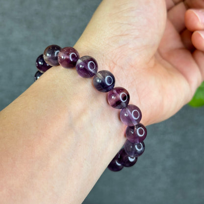 Natural Rainbow Fluorite Bracelet Size 11.2 mm