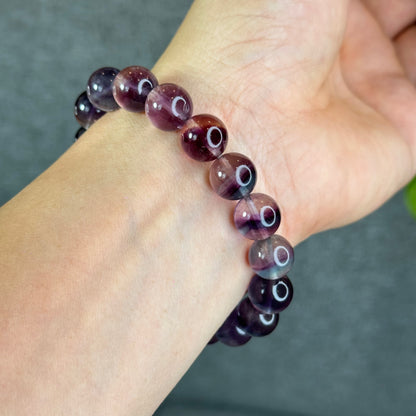 Natural Rainbow Fluorite Bracelet Size 11.2 mm