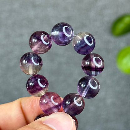 Natural Rainbow Fluorite Bracelet Size 11.2 mm