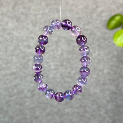 Natural Fluorite with Pyrite Bracelet Size 10 mm