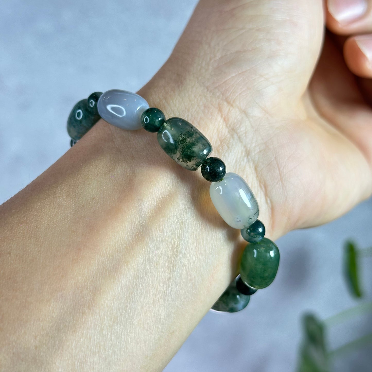 Lu Thong Green Moss Agate