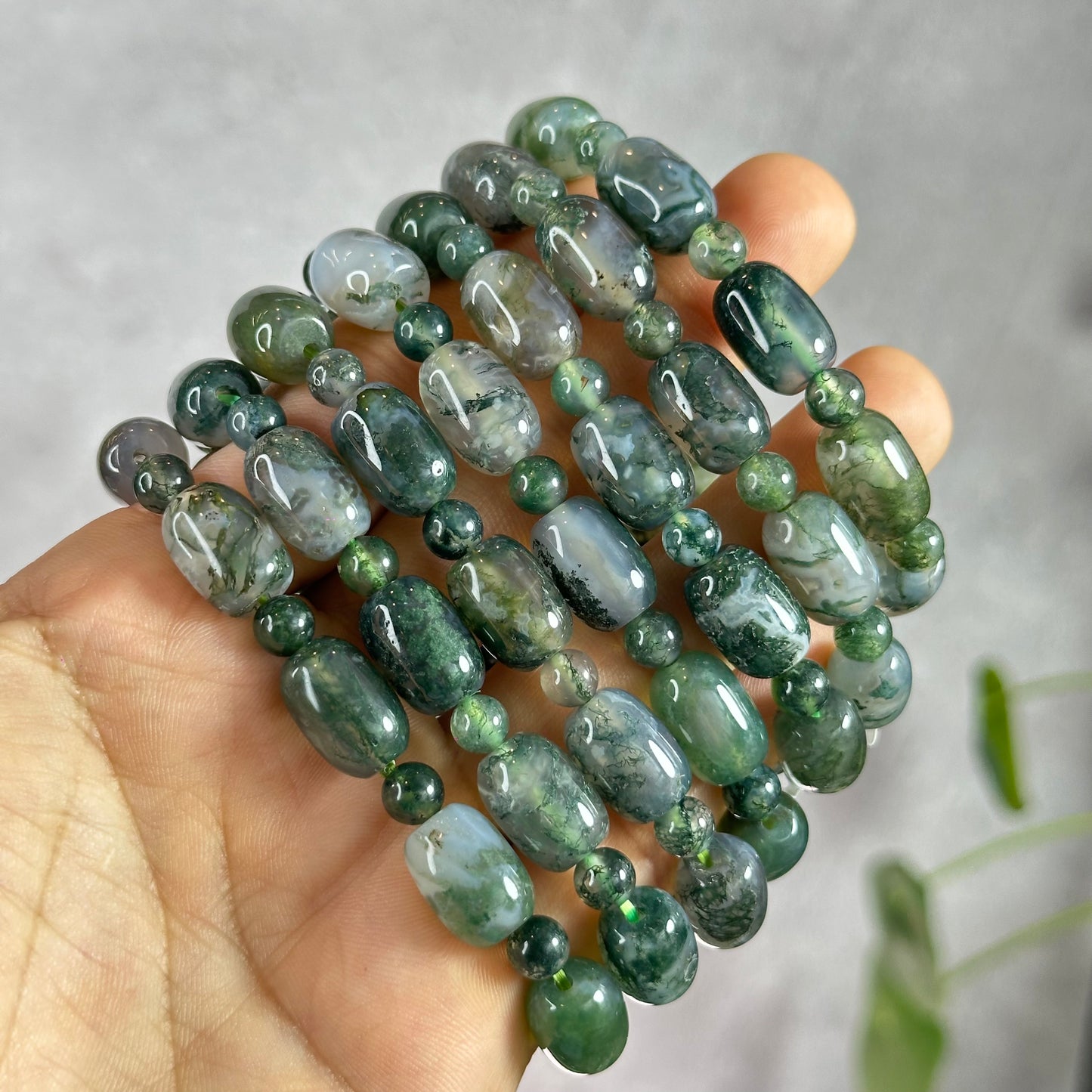 Lu Thong Green Moss Agate