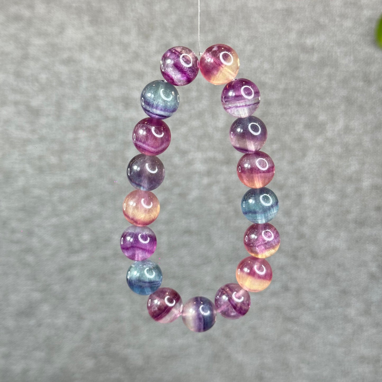 Colourful Natural Fluorite Bracelet Size 12 mm
