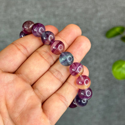 Colourful Natural Fluorite Bracelet Size 12 mm