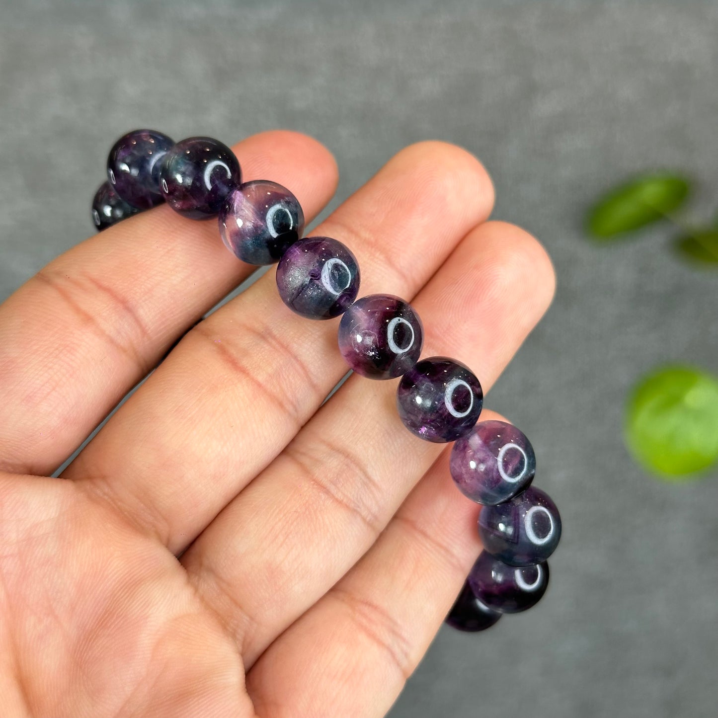 Natural Mermaid Fluorite Bracelet Size 11.2 mm