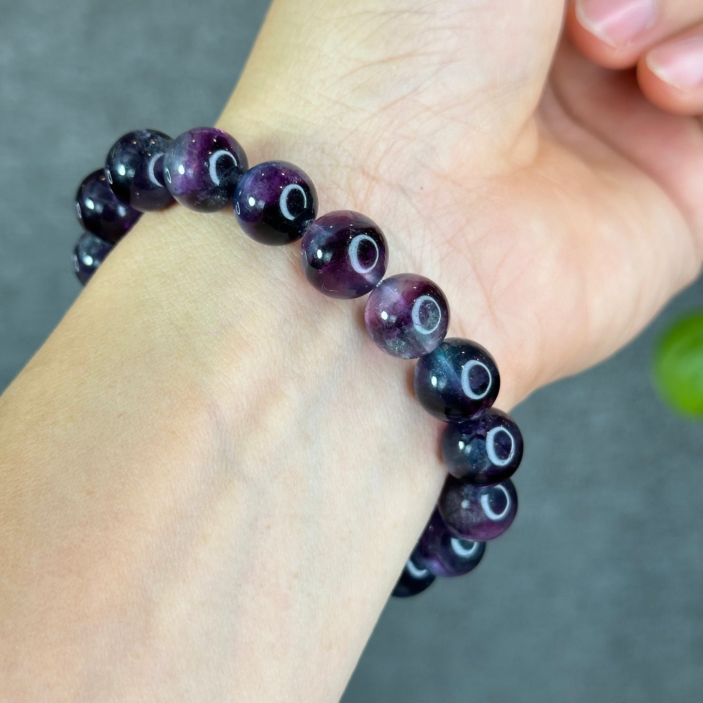 Natural Mermaid Fluorite Bracelet Size 11.2 mm