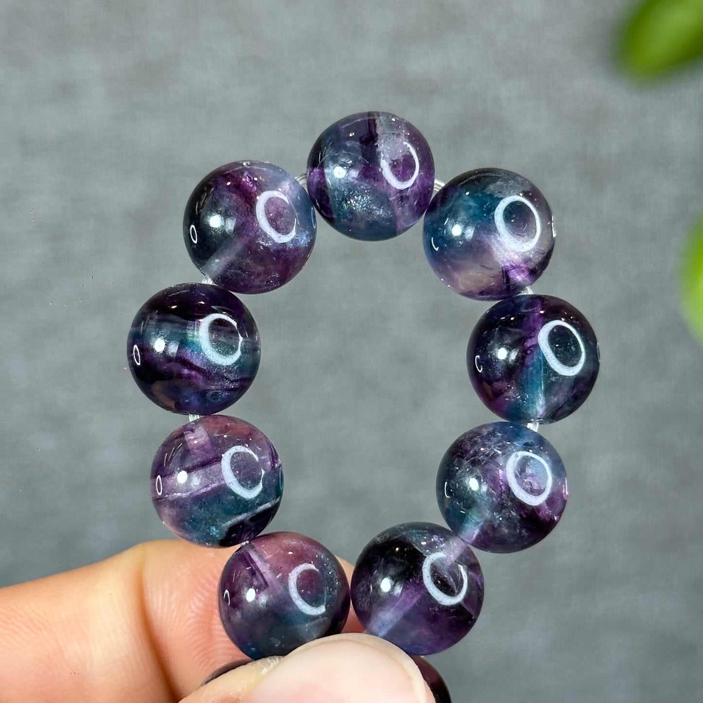 Natural Mermaid Fluorite Bracelet Size 11.2 mm