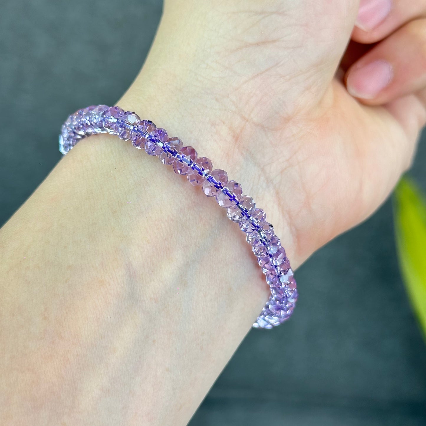 Faceted Natural Amethyst VIP Bracelet Size 5 mm