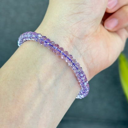 Faceted Natural Amethyst VIP Bracelet Size 5 mm