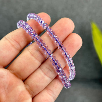 Faceted Natural Amethyst VIP Bracelet Size 5 mm