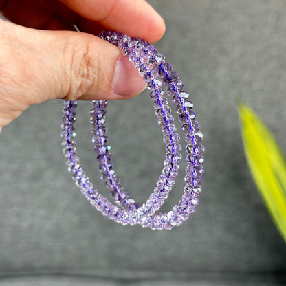 Faceted Natural Amethyst VIP Bracelet Size 5 mm