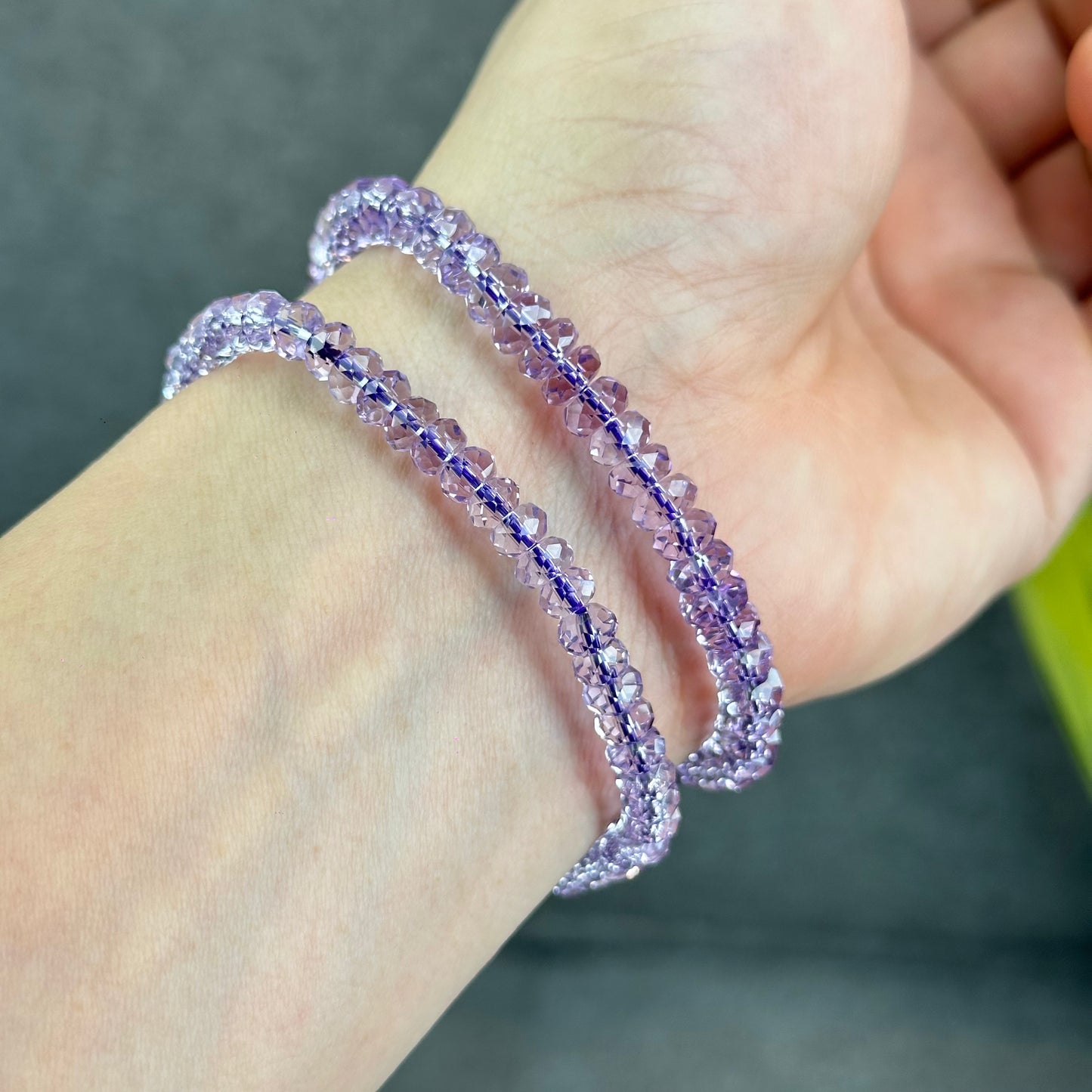 Faceted Natural Amethyst VIP Bracelet Size 5 mm
