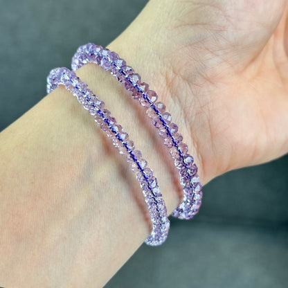 Faceted Natural Amethyst VIP Bracelet Size 5 mm
