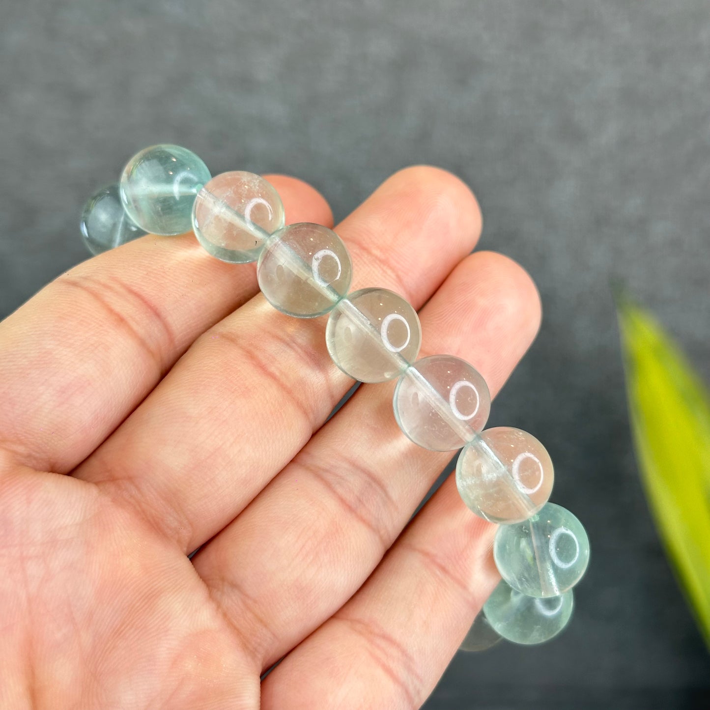 Natural Mint Fluorite Bracelet Size 12.3 mm