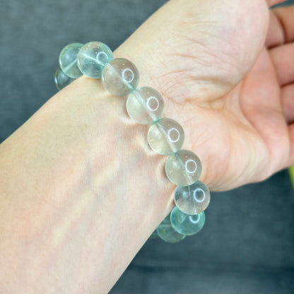 Natural Mint Fluorite Bracelet Size 12.3 mm