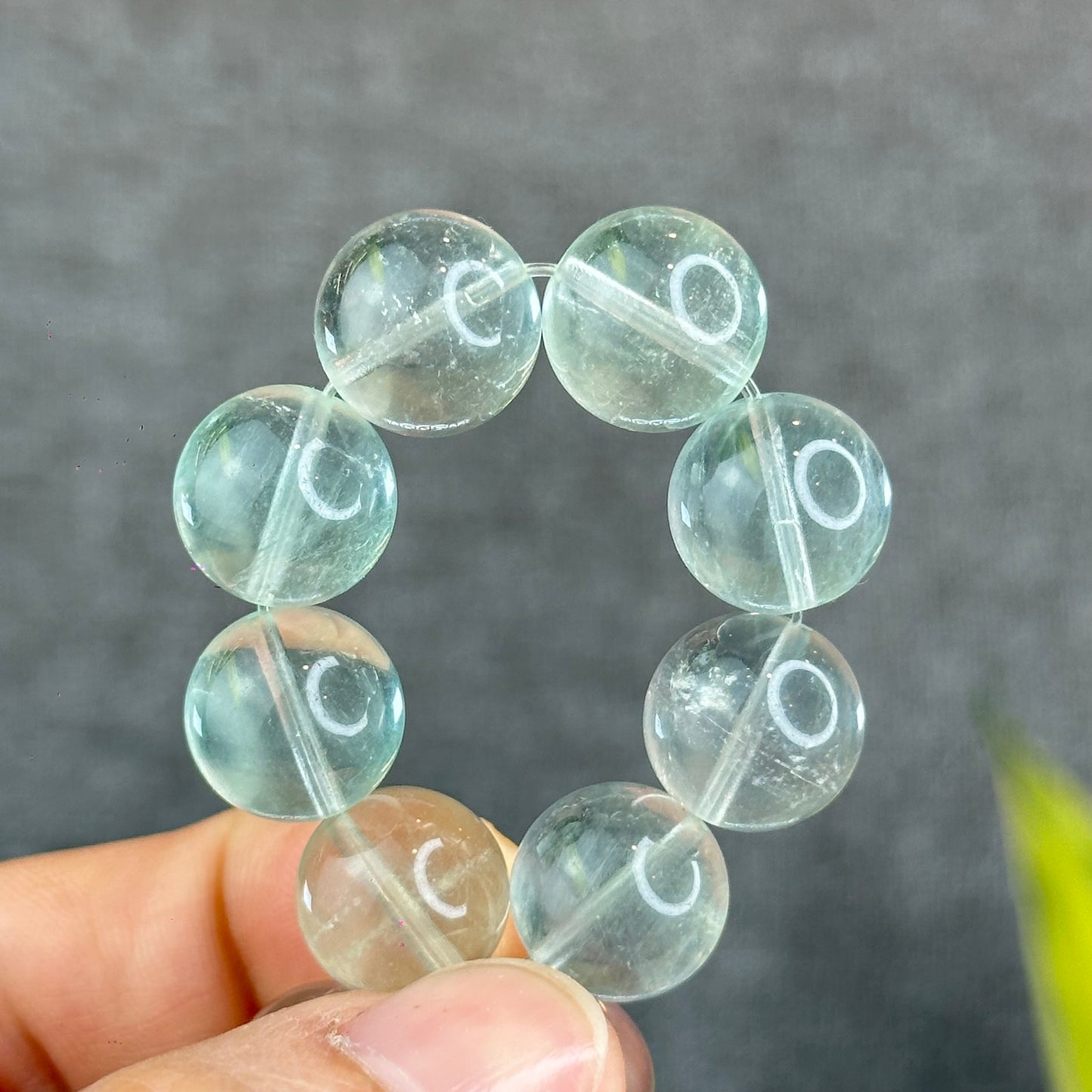 Natural Mint Fluorite Bracelet Size 12.3 mm