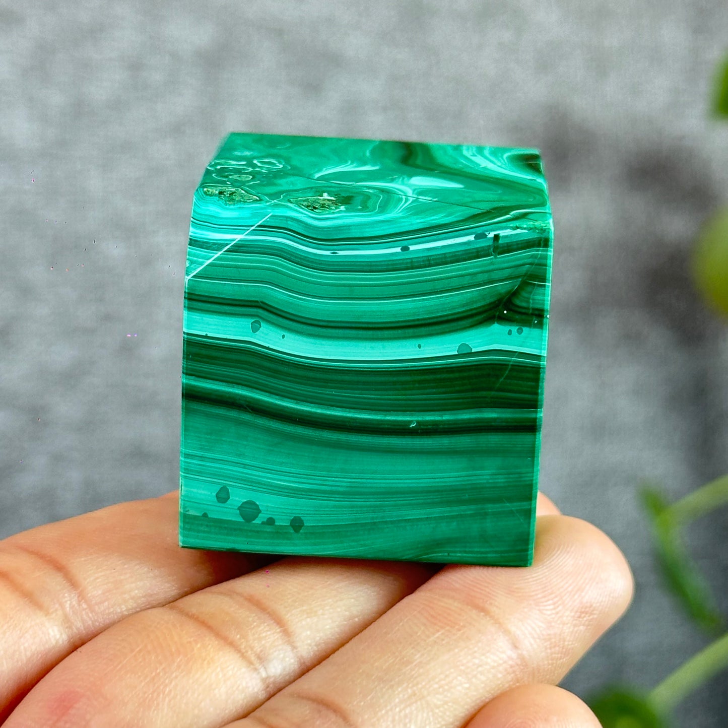 Natural Malachite VIP Cube