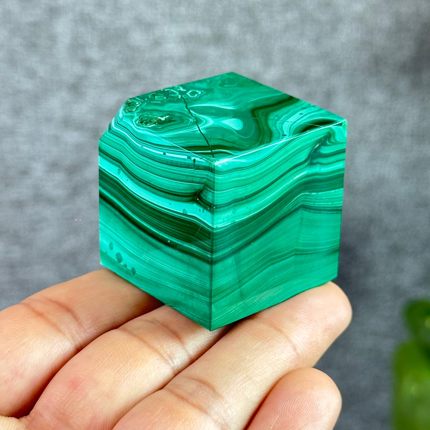 Natural Malachite VIP Cube