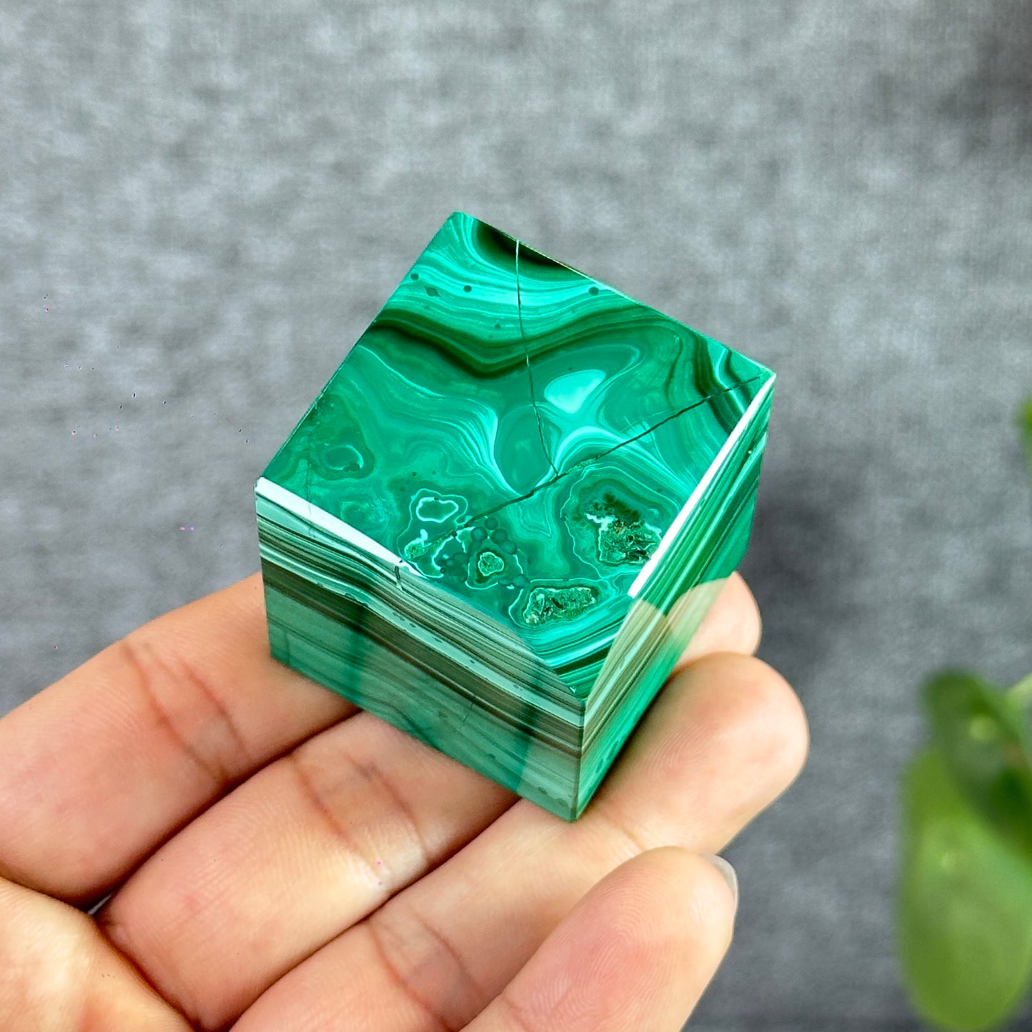 Natural Malachite VIP Cube