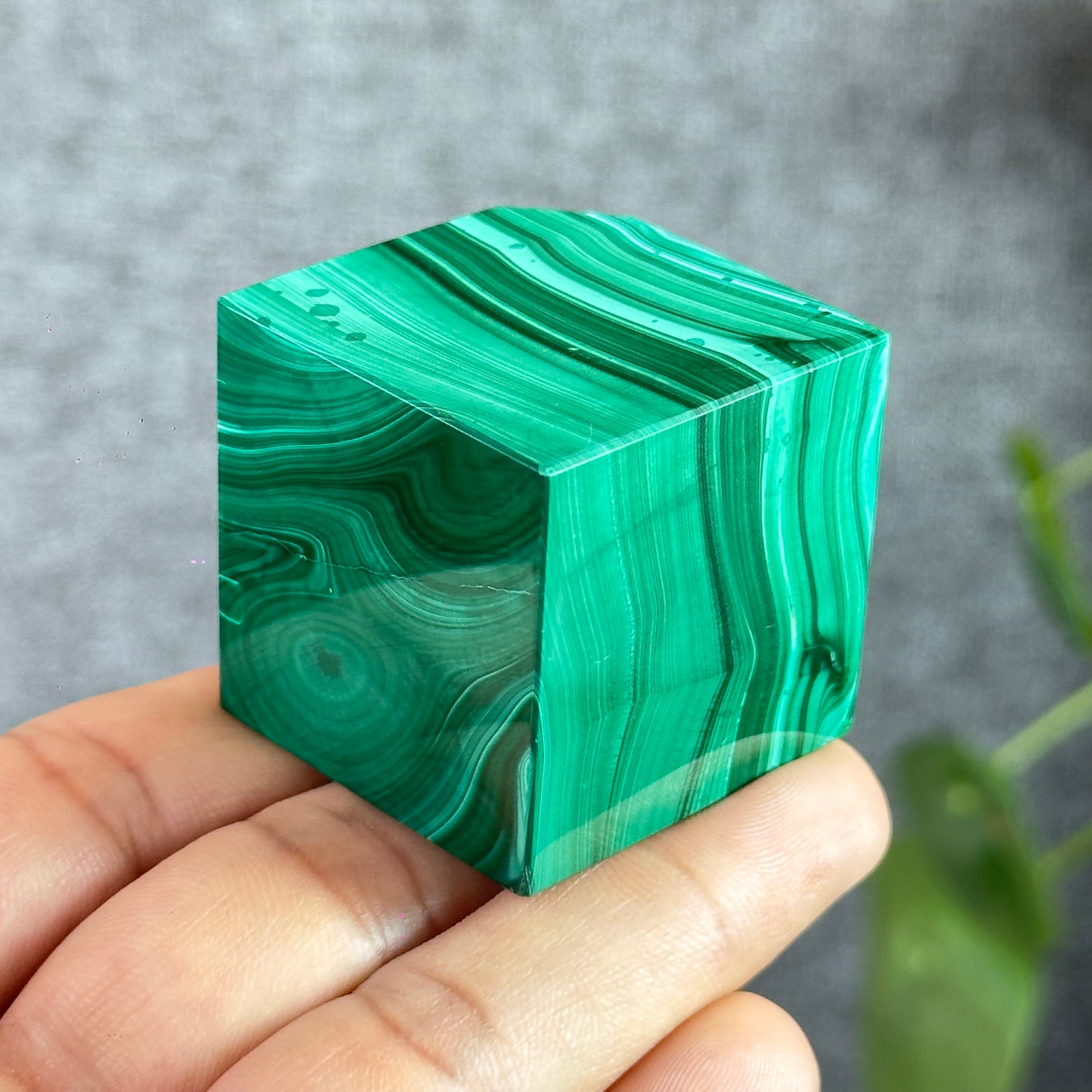Natural Malachite VIP Cube