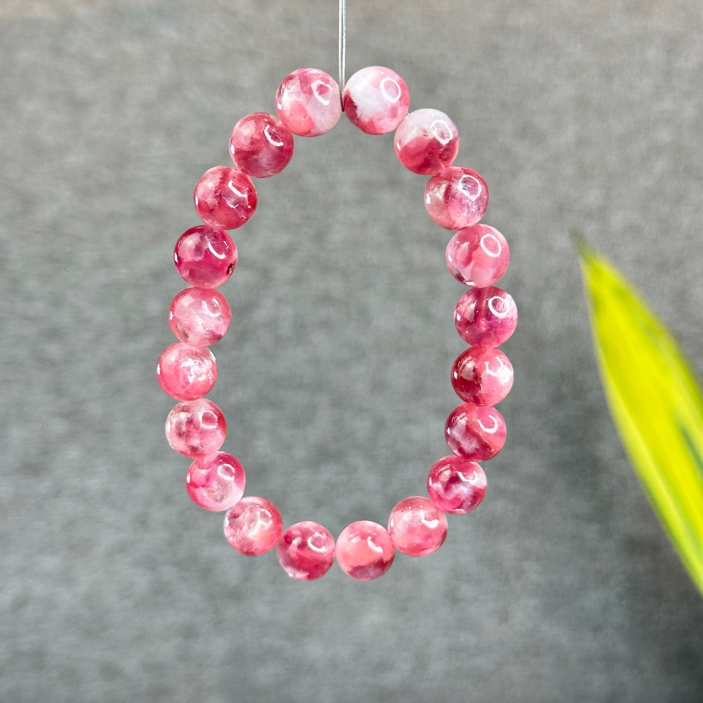 Natural Pink Lepidolite Bracelet Size 10 mm