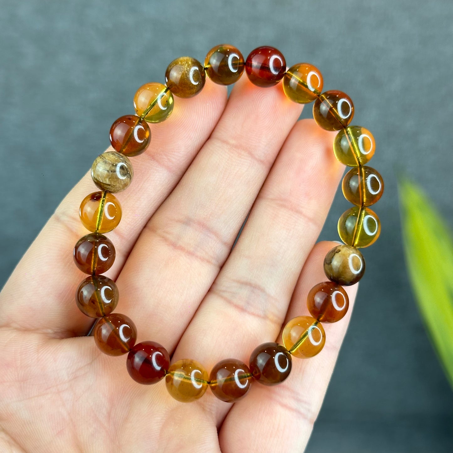 Natural Amber Bracelet Size 8.5 mm