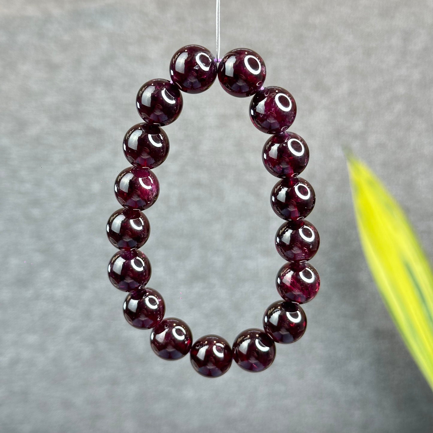 Natural Purple Garnet Bracelet Size 12 mm