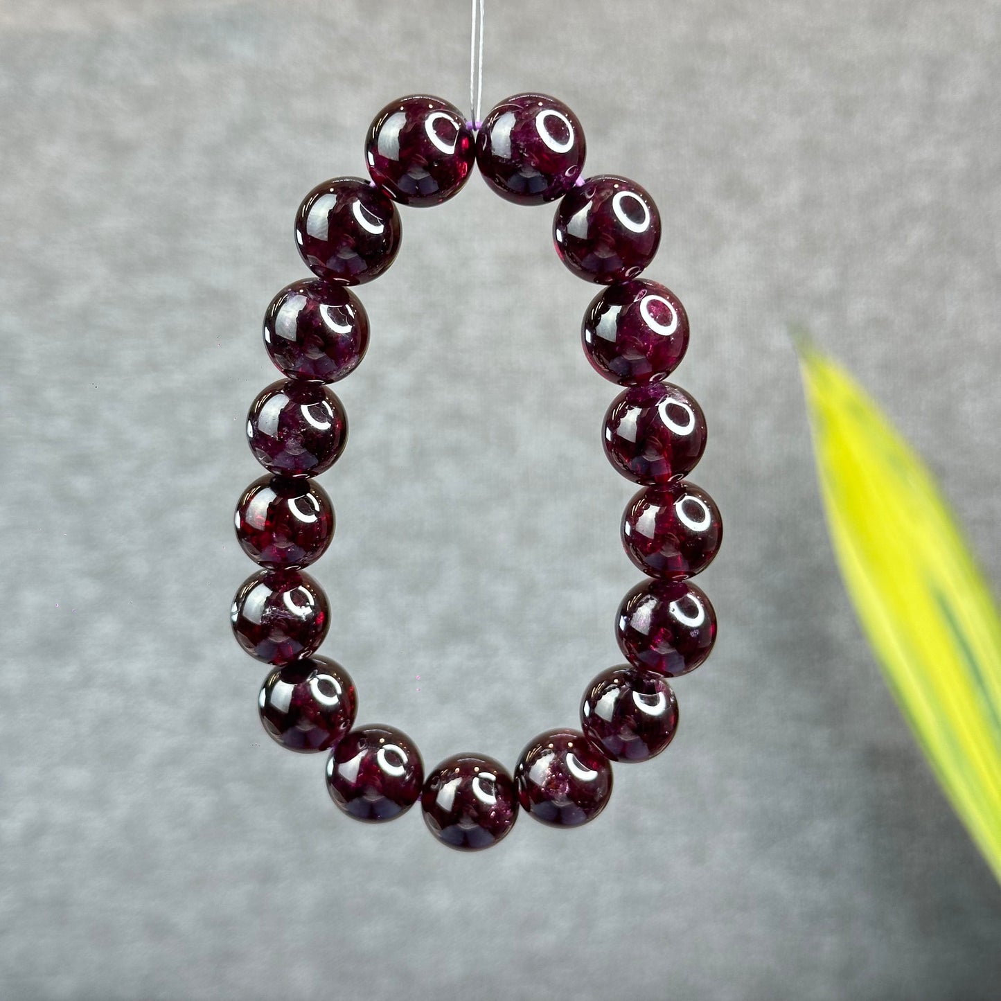 Natural Purple Garnet Bracelet Size 12 mm