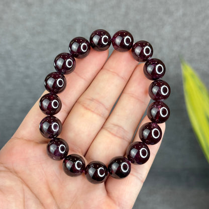Natural Purple Garnet Bracelet Size 12 mm