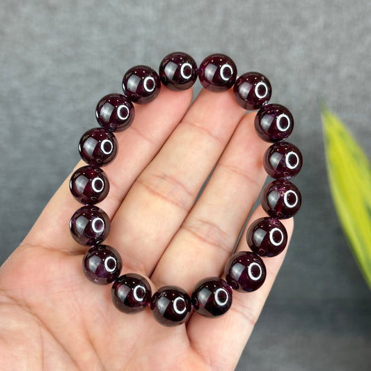 Natural Purple Garnet Bracelet Size 12 mm