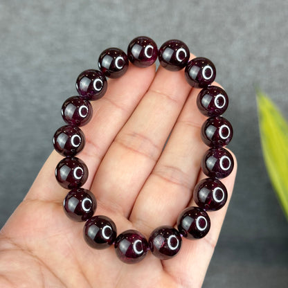 Natural Purple Garnet Bracelet Size 12 mm