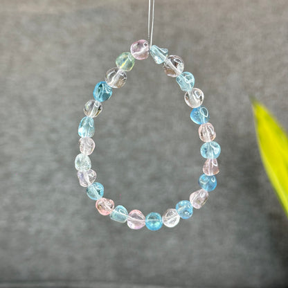 Freeform Natural Multi-Colour Morganite VIP Bracelet Size 7.5 mm