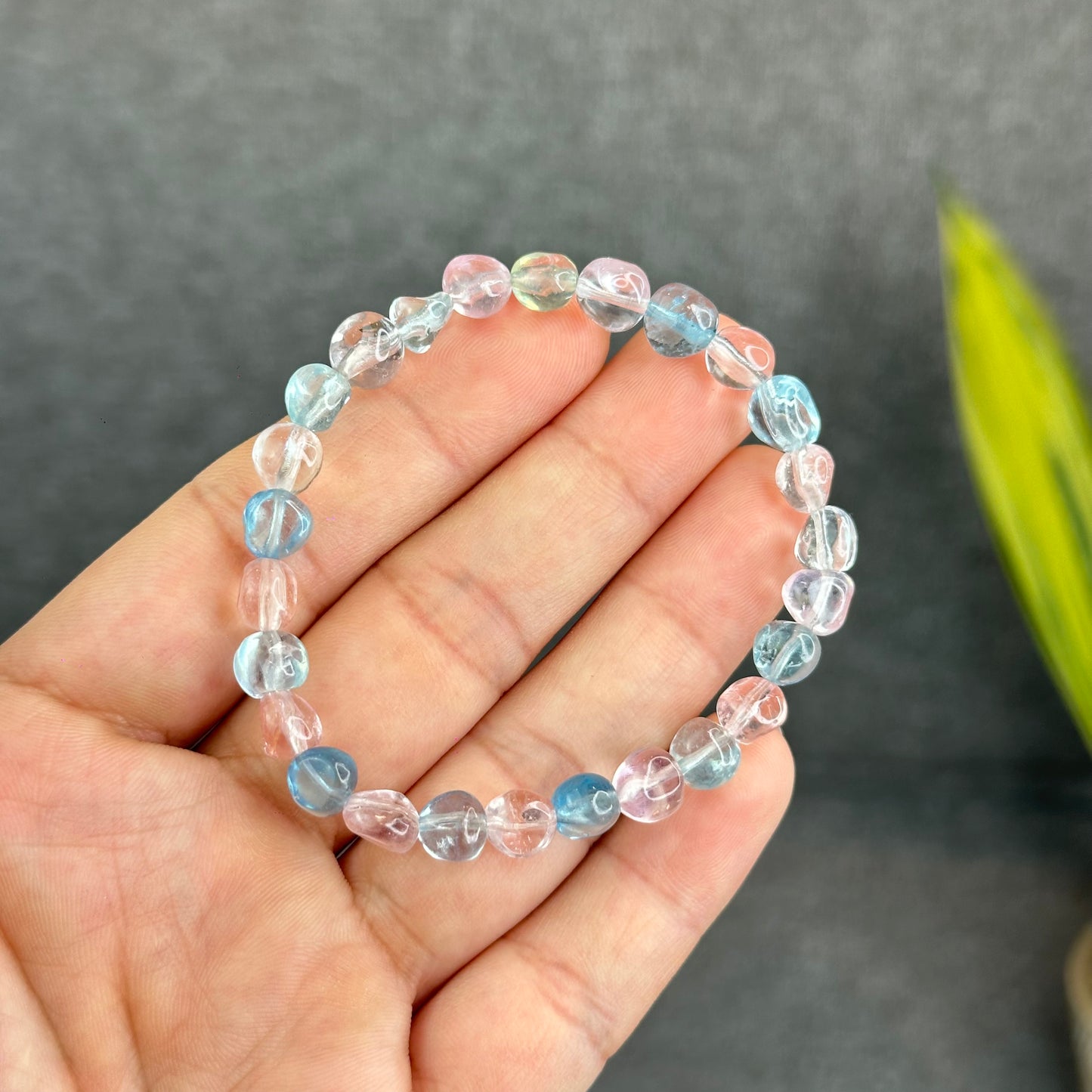 Freeform Natural Multi-Colour Morganite VIP Bracelet Size 7.5 mm