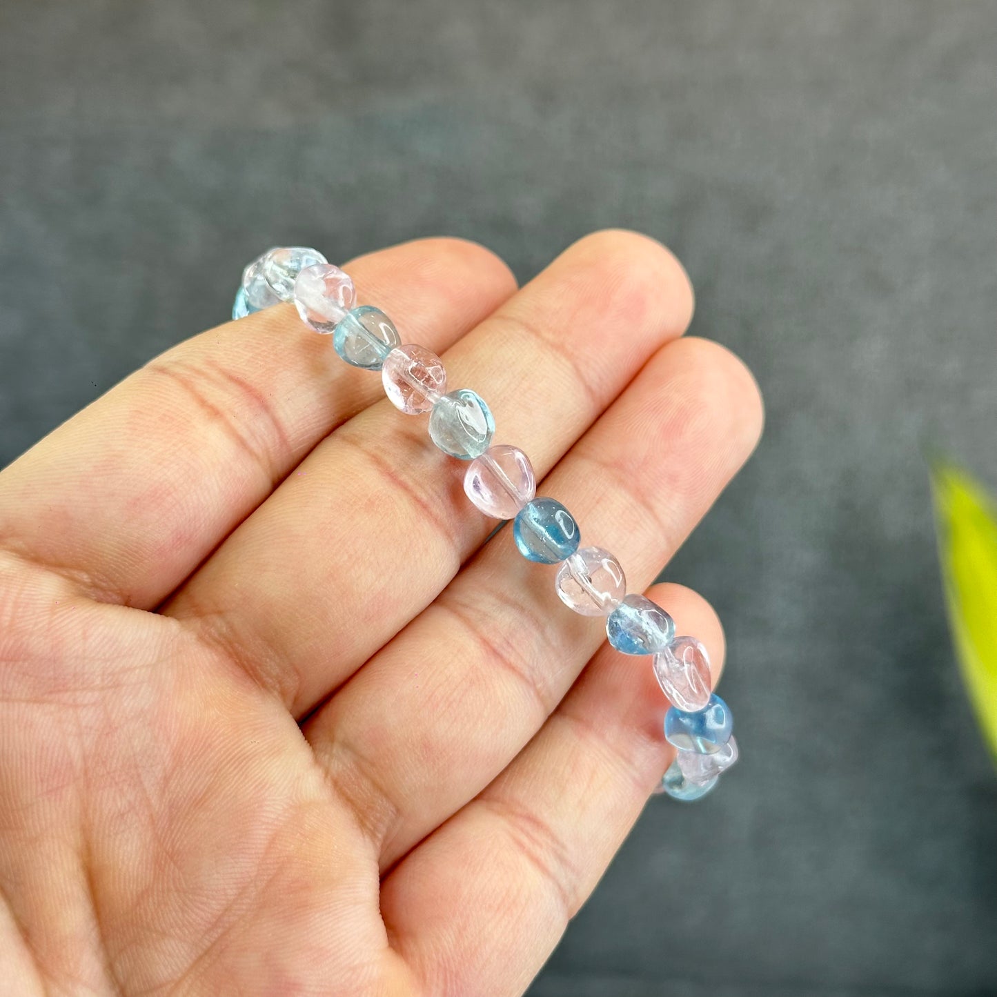 Freeform Natural Multi-Colour Morganite VIP Bracelet Size 7.5 mm