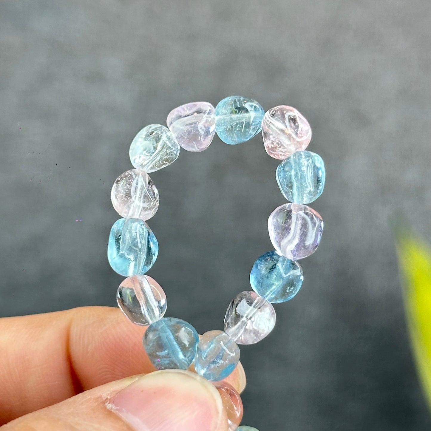 Freeform Natural Multi-Colour Morganite VIP Bracelet Size 7.5 mm