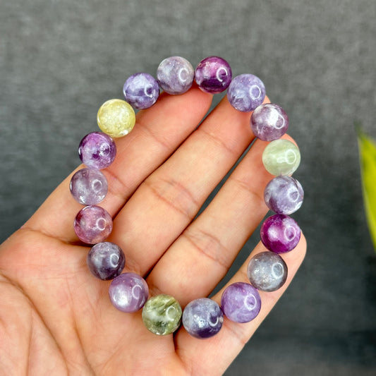 Natural Multi-Colour Lepidolite Bracelet Size 11.8 mm