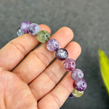 Natural Multi-Colour Lepidolite Bracelet Size 11.8 mm